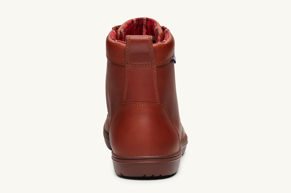 Boulder Lems Cuir Bottes Femme Rouge Foncé | LMG239IO