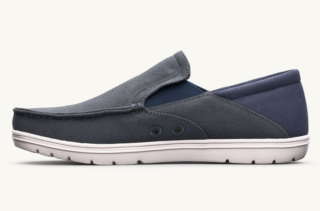 Drifter Lems Chaussures Slip On Femme Grise Bleu Marine | PIM2917EA